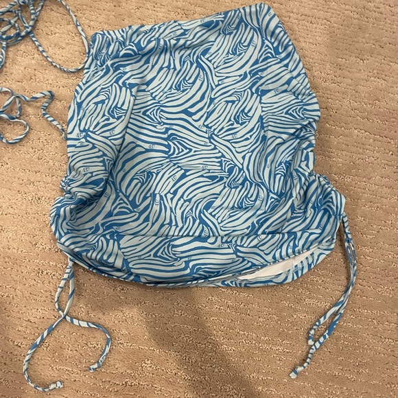 437 Reversible Paris Bikini Set w/ Matching Skirt - Blue Zebra - Picture 10 of 10